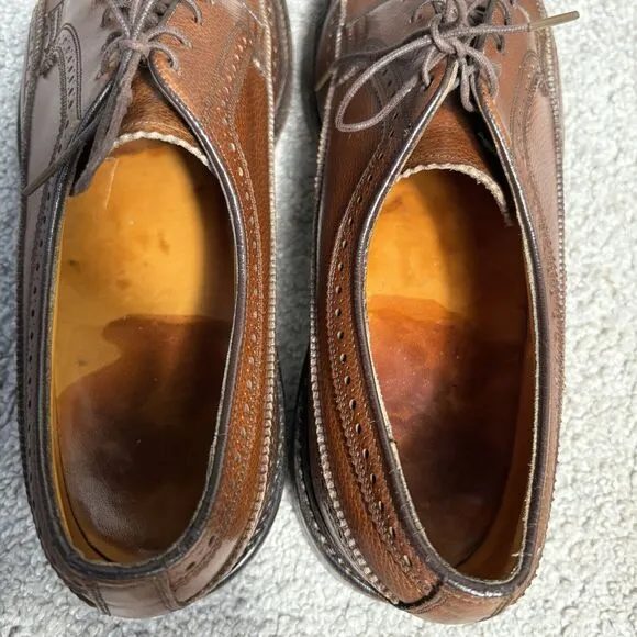 Florsheim Men's Royal Imperial Brogue Wingtips 97625 Size 10.5 B Brown Leather