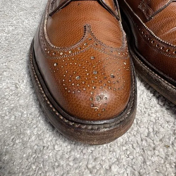 Florsheim Men's Royal Imperial Brogue Wingtips 97625 Size 10.5 B Brown Leather