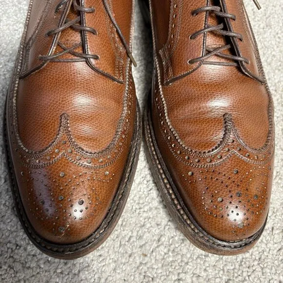 Florsheim Men's Royal Imperial Brogue Wingtips 97625 Size 10.5 B Brown Leather