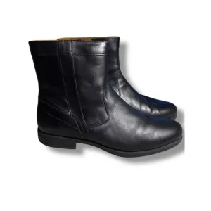 Florsheim Midtown Leather Ankle Boots Comfortech Ortholite Dress Blk 14 EEE Wide