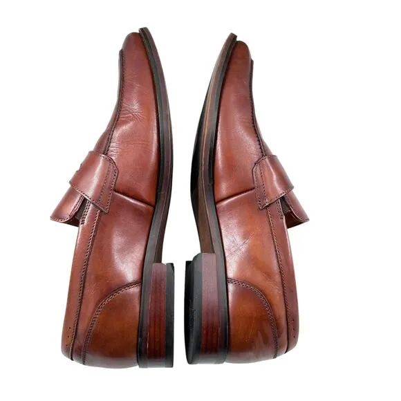 Florsheim Sorrento Moc Toe Penny Dress Men’s Size 10.5 M Loafers Cognac Brown