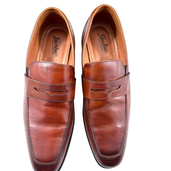 Florsheim Sorrento Moc Toe Penny Dress Men’s Size 10.5 M Loafers Cognac Brown
