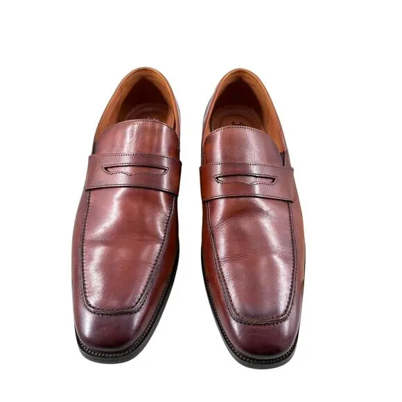 Florsheim Sorrento Moc Toe Penny Dress Men’s Size 10.5 M Loafers Cognac Brown