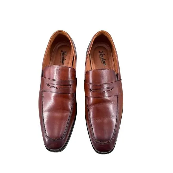 Florsheim Sorrento Moc Toe Penny Dress Men’s Size 10.5 M Loafers Cognac Brown
