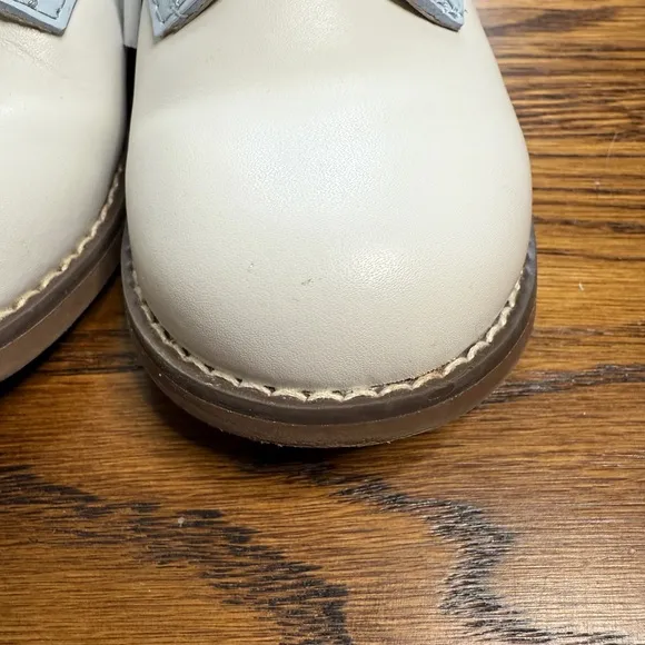 Footmates Classic White and Blue Cheer -8414 Saddle Oxford Kids Shoes Size 11