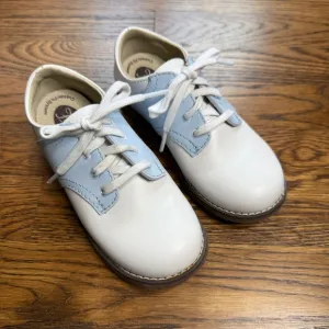 Footmates Classic White and Blue Cheer -8414 Saddle Oxford Kids Shoes Size 11