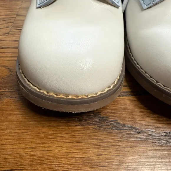 Footmates Classic White and Blue Cheer -8414 Saddle Oxford Kids Shoes Size 11