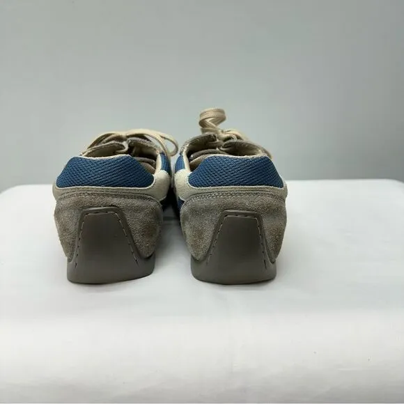 Footprints birkenstocks grey blue suede leather athletic tennis shoes men's 9