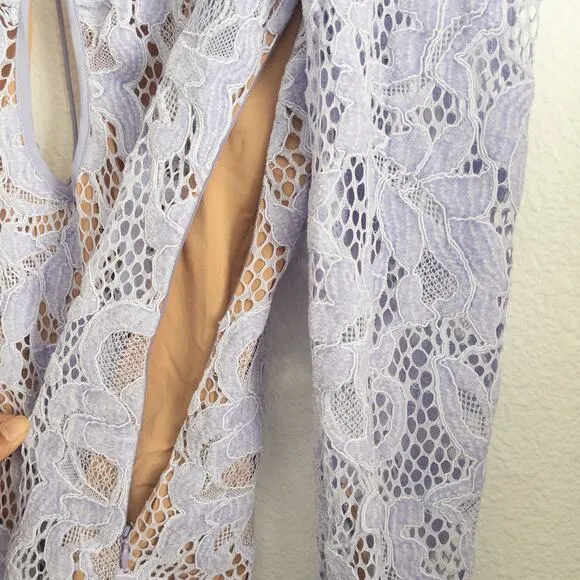 For Love &amp; Lemons Rosemary Lavender Lace Mini Dress XL
