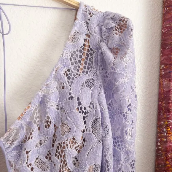 For Love &amp; Lemons Rosemary Lavender Lace Mini Dress XL