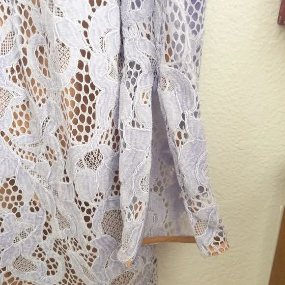 For Love &amp; Lemons Rosemary Lavender Lace Mini Dress XL