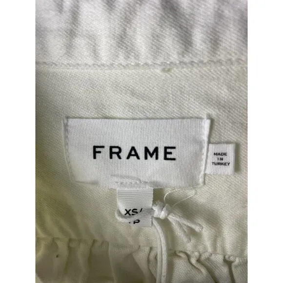 FRAME Gillian Puff Sleeve Minimalist Elegant Dress Feminine Parisian Chic Sz XS