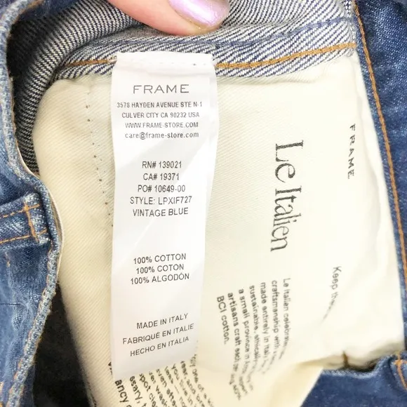FRAME Women's Le Italien Ankle Flare Jeans Vintage Size 27 Blue High Waist NWOT