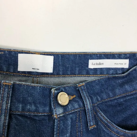 FRAME Women's Le Italien Ankle Flare Jeans Vintage Size 27 Blue High Waist NWOT