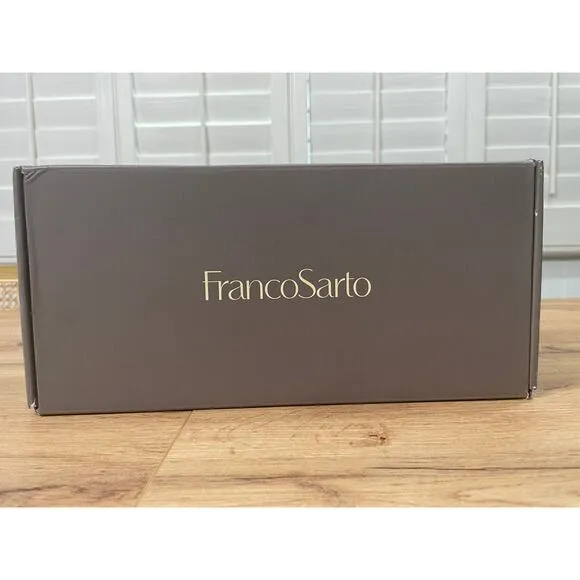 Franco Sarto Racer Pump Black Leather Size 8 Wide NIB Timeless Dressy Shoes