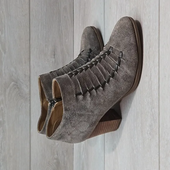 Franco Sarto Women Anthropologie Leather Destiny Ankle Leather Boots shoes 9.5M