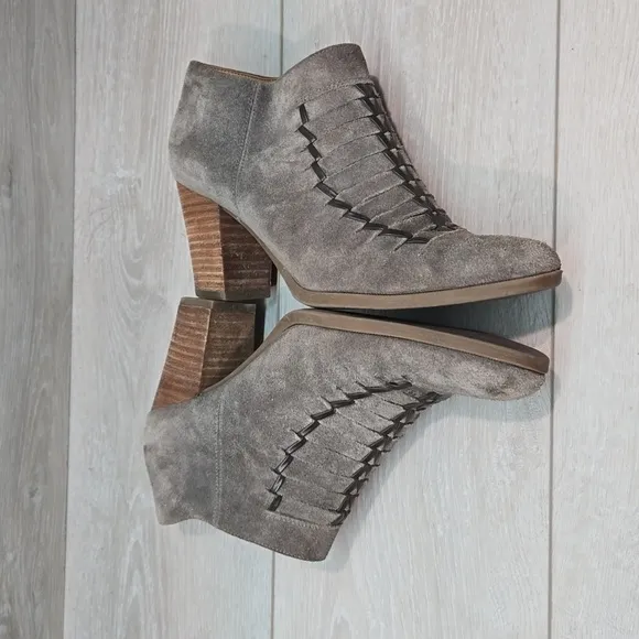 Franco Sarto Women Anthropologie Leather Destiny Ankle Leather Boots shoes 9.5M