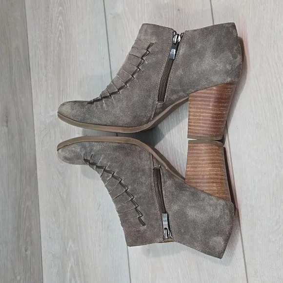 Franco Sarto Women Anthropologie Leather Destiny Ankle Leather Boots shoes 9.5M