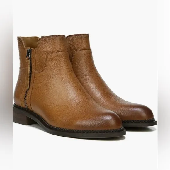 Franco Sartro Halford Ankle Boots in Cognac Brown Size 9.5 New