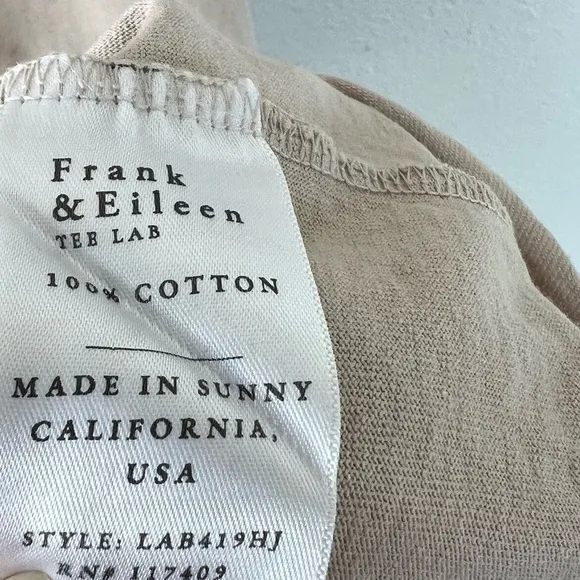 Frank &amp; Eileen Harper Perfect Tee Maxi Dress Sand Tan Casual Minimalist XS