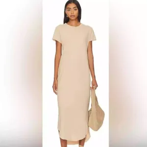 Frank &amp; Eileen Harper Perfect Tee Maxi Dress Sand Tan Casual Minimalist XS