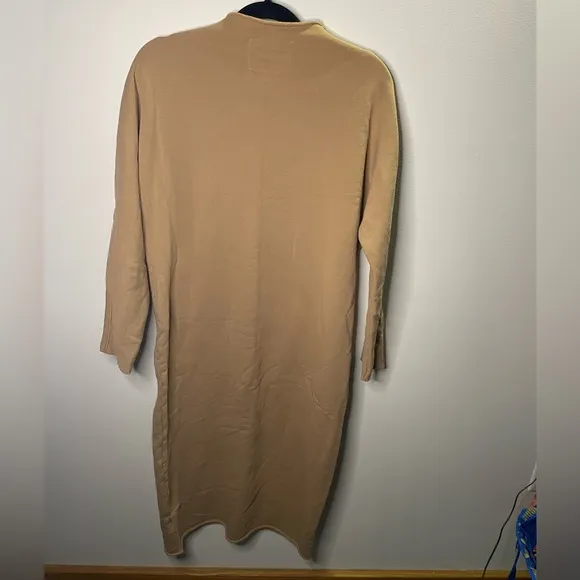 Frank &amp; Eileen Isabelle Funnel Neck Dress Camel Minimalist Capsule Wardrobe