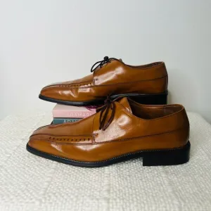 Fratelli Footware Mens Leather Khaki Square Dress Shoes Size 10‎