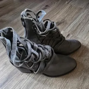 Free People Carrera Braided Women's Gray Ankle Boots