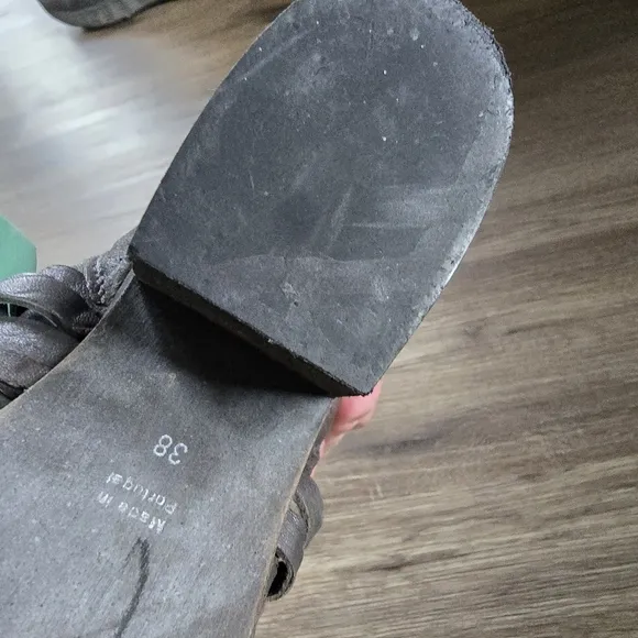 Free People Carrera Braided Women's Gray Ankle Boots