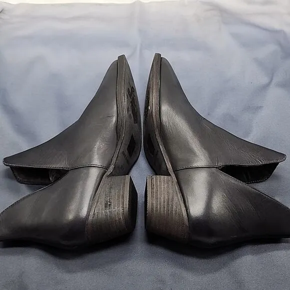 FREE PEOPLE CHARM DOUBLE V ANKLE BOOTS BLACK WOMEN'S 37.5 NWOB
