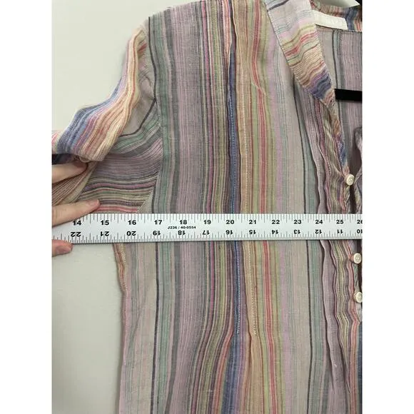 Free People CP Shades 100% Linen Coastal Minimalist Lagenlook Top Dress M/L $238