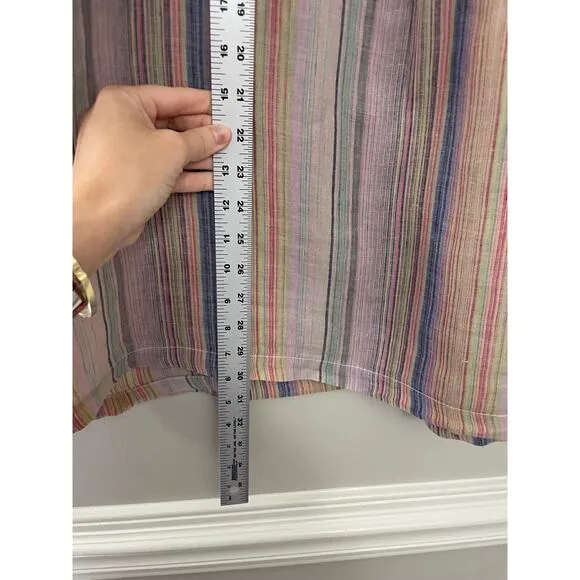 Free People CP Shades 100% Linen Coastal Minimalist Lagenlook Top Dress M/L $238
