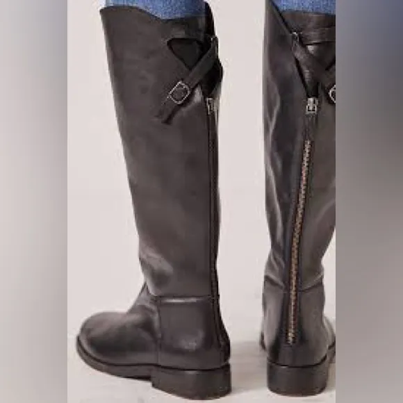 Free People Everly Equestrian Boots Black Size 8