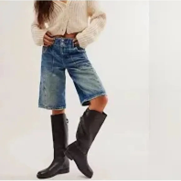 Free People Everly Equestrian Boots Black Size 8
