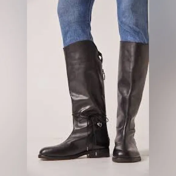 Free People Everly Equestrian Boots Black Size 8