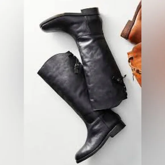 Free People Everly Equestrian Boots Black Size 8