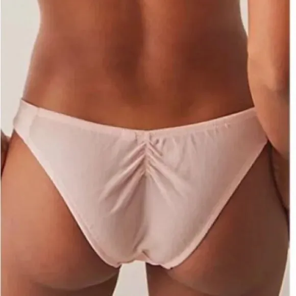 Free People Heart Throb Underwire Bra and Cheeky Undies Set in Silver Pink