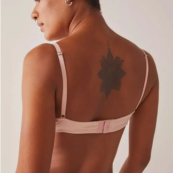 Free People Heart Throb Underwire Bra and Cheeky Undies Set in Silver Pink