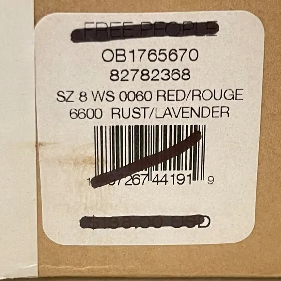 Free People Studded Revelry Red Rouge Slip On Slippers Sz 8 NEW
