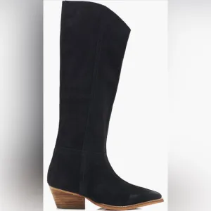 Free people sway knee-high bootBlack Suede