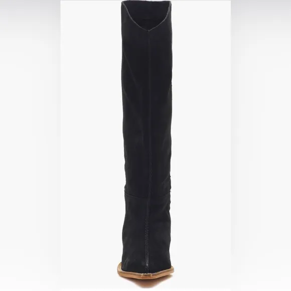 Free people sway knee-high bootBlack Suede