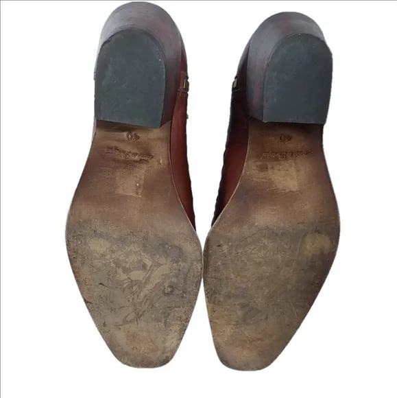 Free Poeple Brown Leather Ankle Boots Size 9