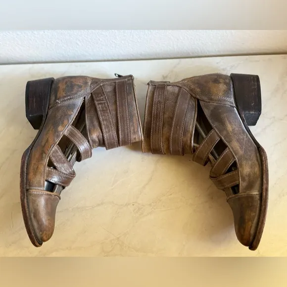 FREEBIRD Ruby Brown Leather Ankle Boots