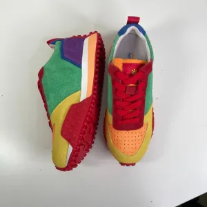 Freshy Women's Multicolor Smoove Rainbow Trainers Athletic Sneaker US Size 7