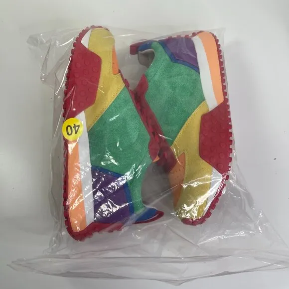 Freshy Women's Multicolor Smoove Rainbow Trainers Athletic Sneaker US Size 7