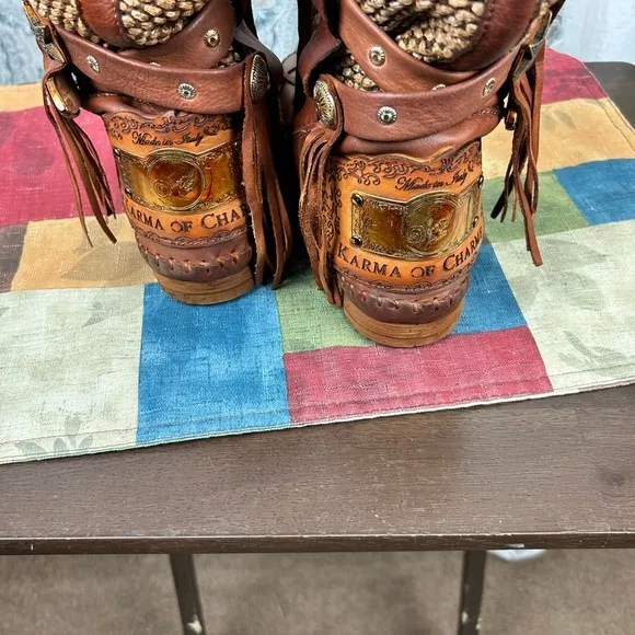 Fringed Leather Ankle Boots | Never been worn