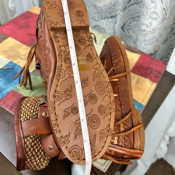 Fringed Leather Ankle Boots | Never been worn