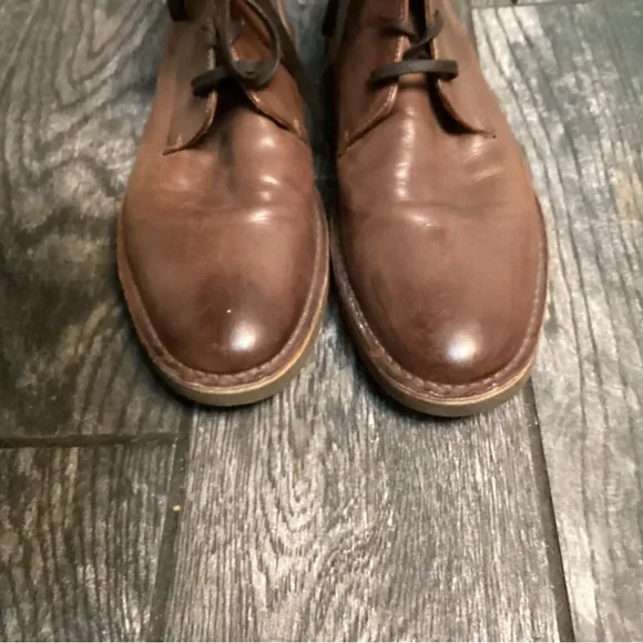 Frye Ashland Chukka Men's Brown Buffalo Leather Lace Up Ankle Boots