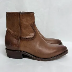 FRYE Billy Inside Zip Boots in Stone Brown Leather Size 8.5