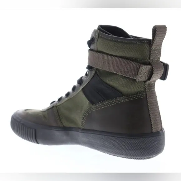 Frye Combat Lace Up 80203 Mens Green Canvas Lifestyle Sneakers Shoes Size 10.5